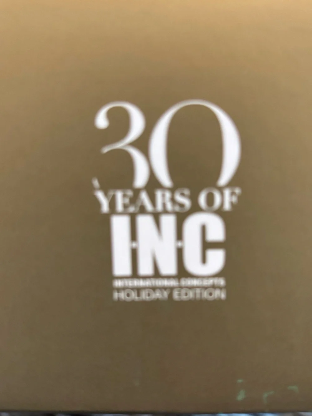 NIB INC Holiday “30 Years of INC” fashion ornament- Red, Blk, Gold,animal print
